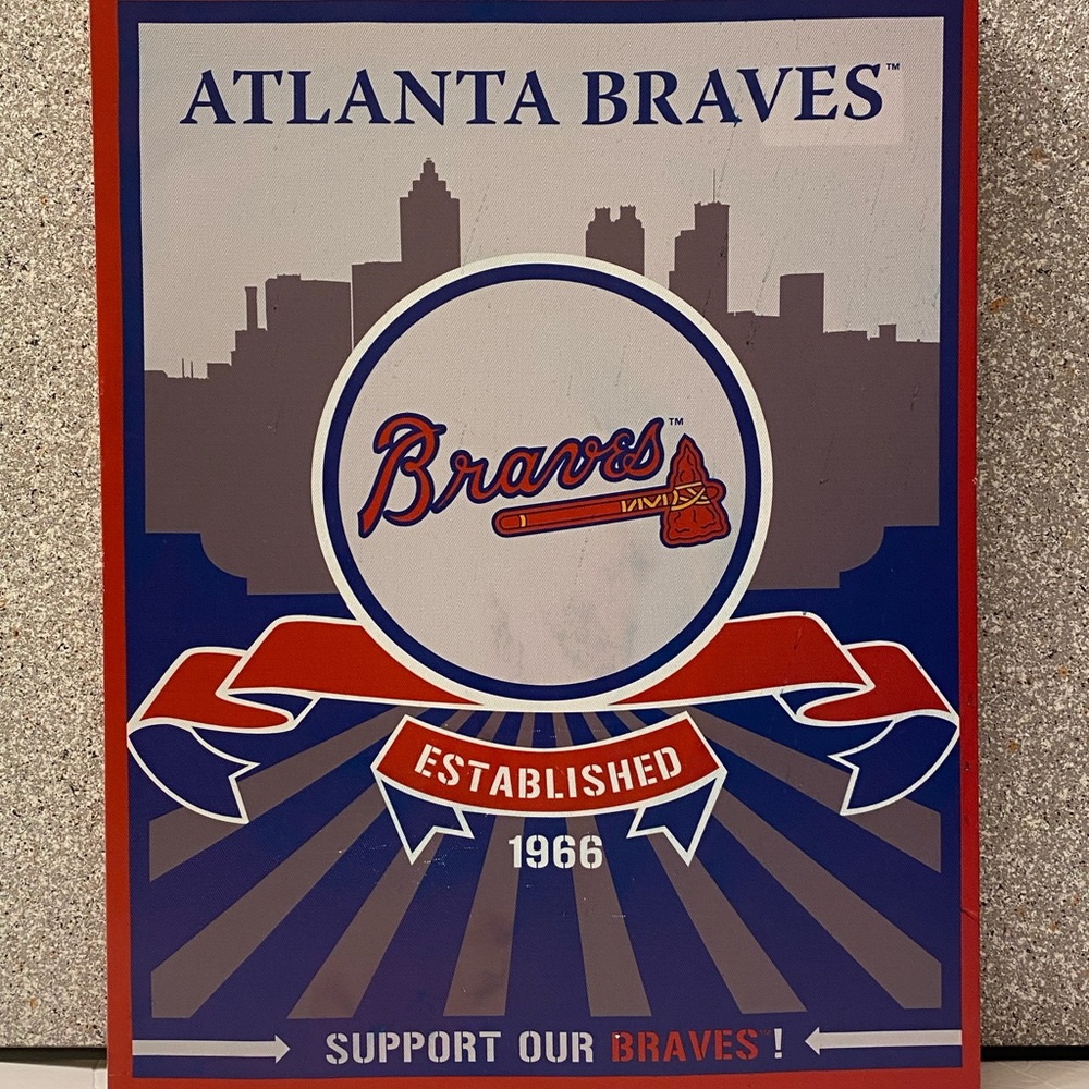 Atlanta Braves Matted Art Deco